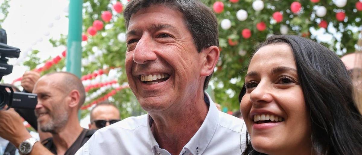 Juan Marín e Inés Arrimadas, durante la campaña andaluza.