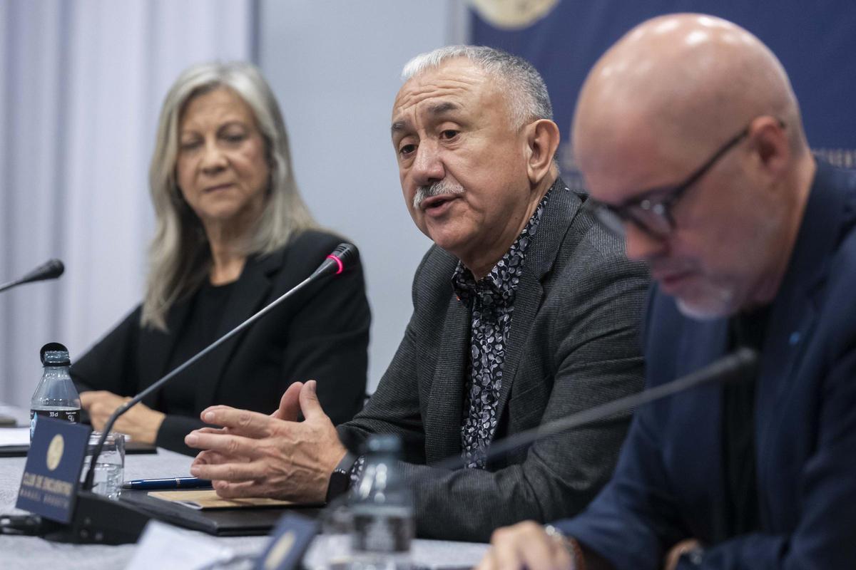 Unai Sordo y Pepe Álvarez en el Club de Encuentro Manuel Broseta