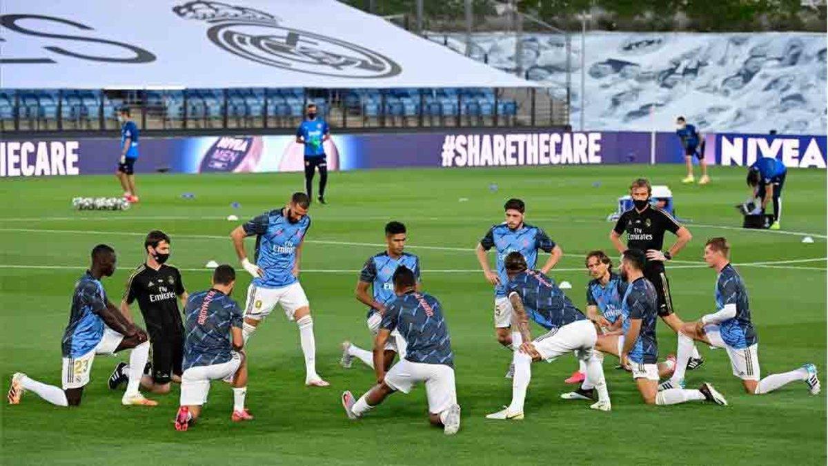 El Real Madrid realizó la sesión de entrenamiento previa al duelo en Anoeta