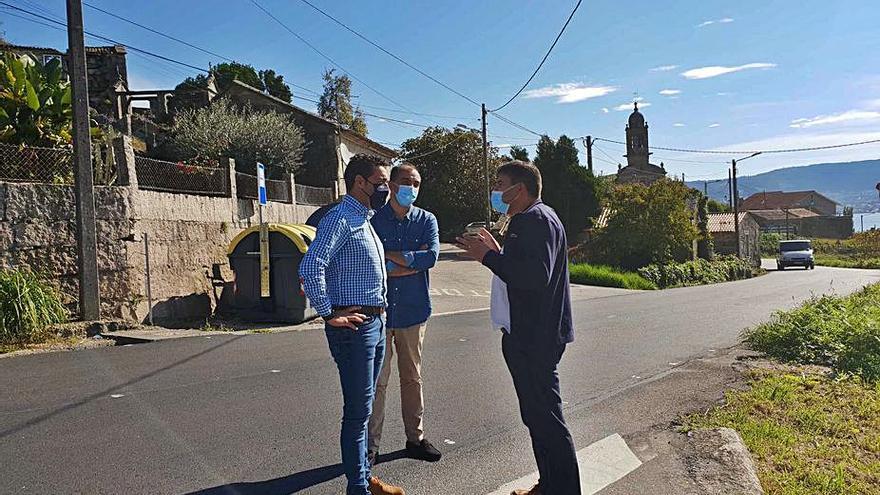 Luis López durante la visita a la PO-303.