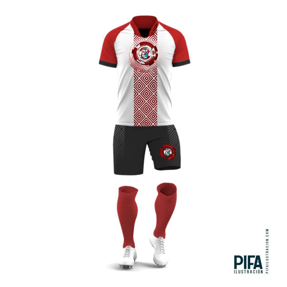 Equipación alternativa del Zamora CF diseñada por Pifa Ilustración