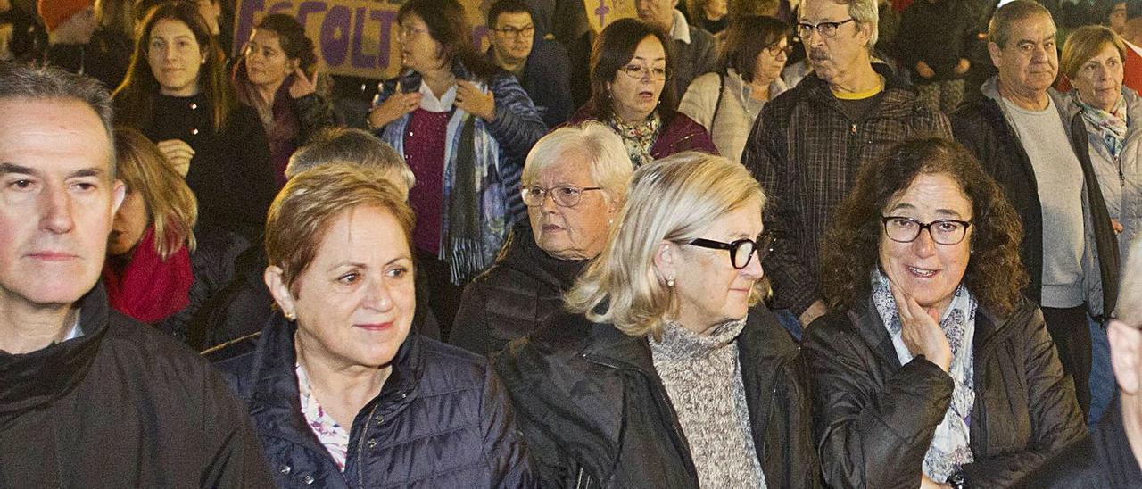 Imagen de archivo de una manifestación contra la violencia de género en las alles de Xàtiva. | PERALES IBORRA