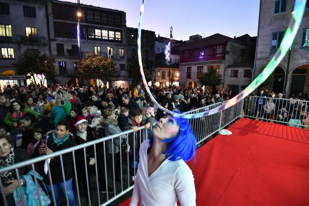 Navidad en Pontevedra 2019 | El arcoíris que aparece cada noche en la Boa Vila