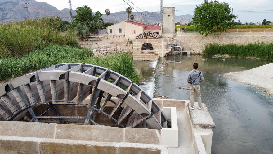 Así han quedado las norias gemelas de Orihuela tras su rehabilitación