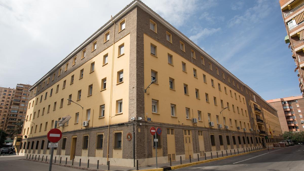 Cuartel de la Guardia Civil de Benimaclet, donde se ubica la unidad de gestión económica.