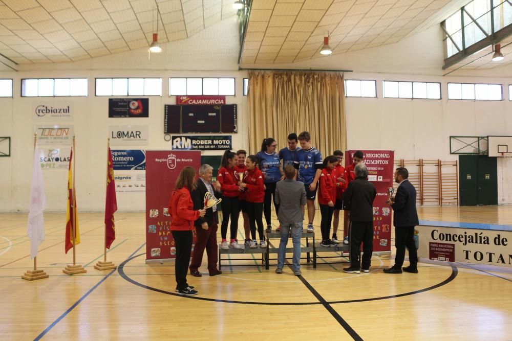 Final Regional de bádminton de Deporte Escolar