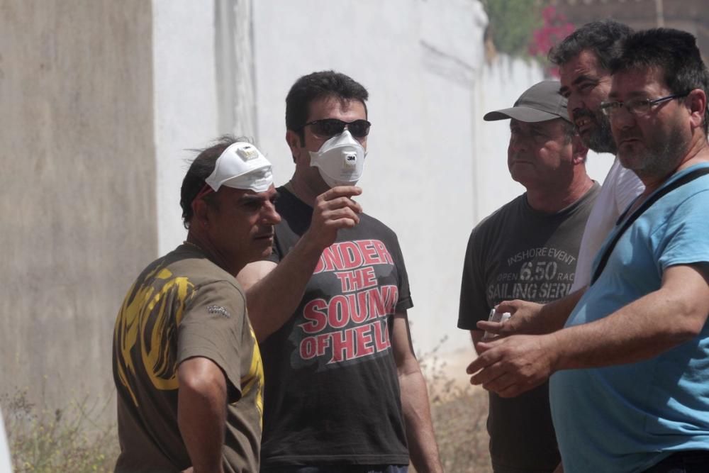 Incendio en una chatarrería de La Unión