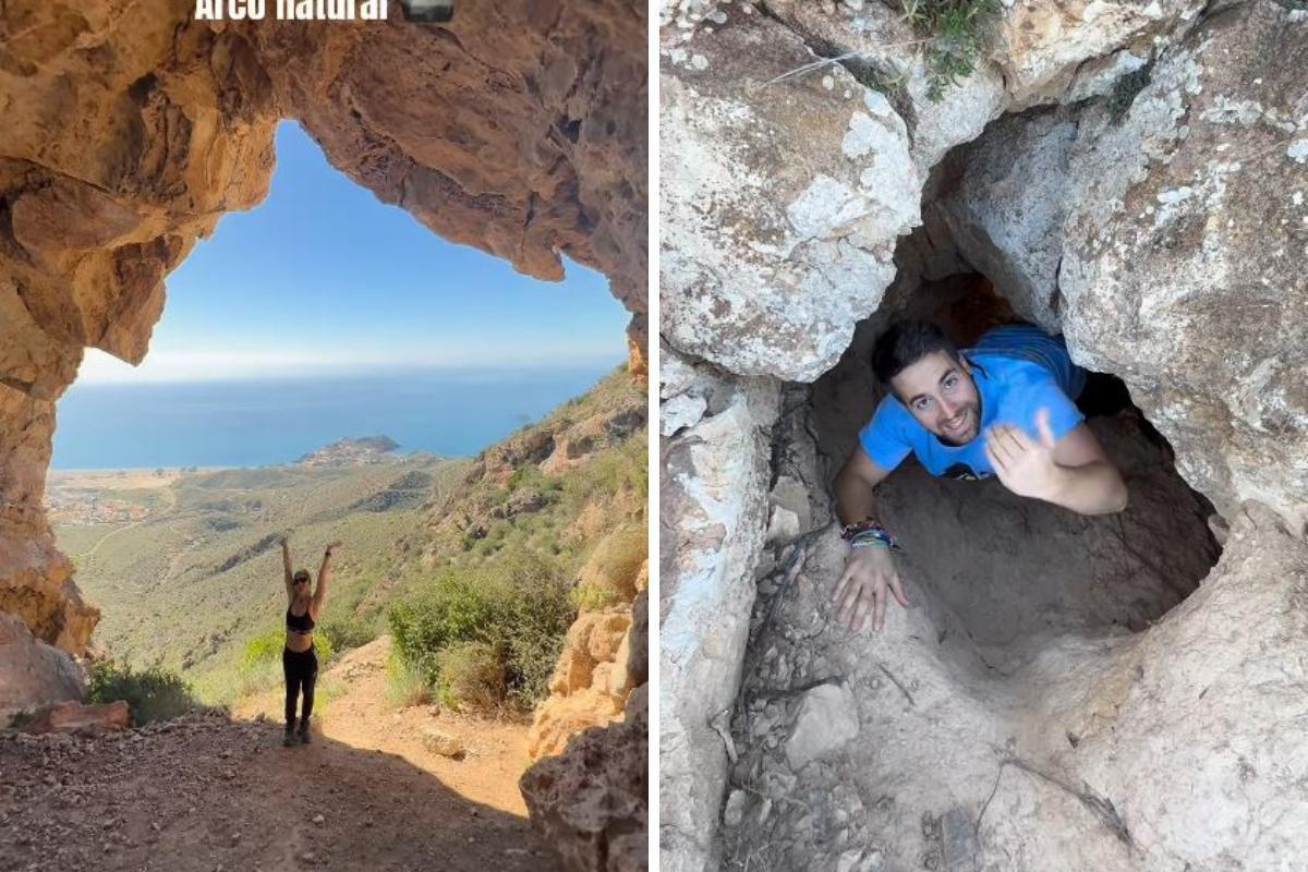El arco natural de Bolnuevo, uno de los miradores al mar más impresionantes del Mediterráneo.
