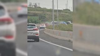 La tinerfeña que grabó el terrible accidente provocado por un conductor temerario en Tenerife: "Conducía como un loco"