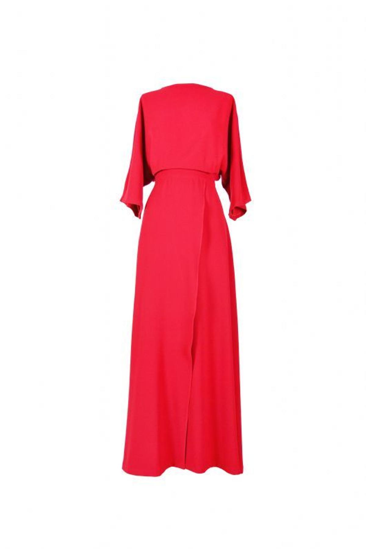 Vestido ribeado en color rojo de Cossy (143,99€)
