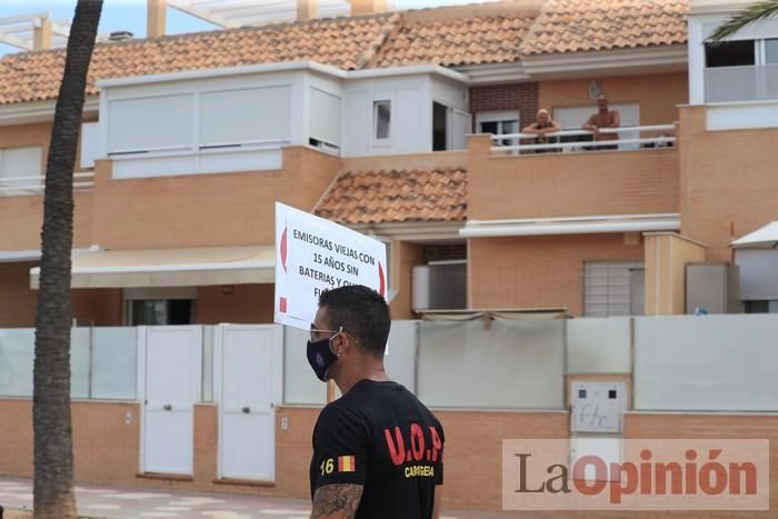 Protesta de policías en La Manga