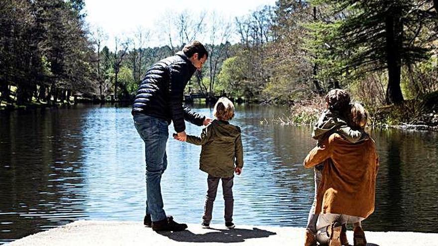 A dalt, Sánchez amb la família; a baix, a l&#039;esquerra, Iglesias i Montero, i a la dreta, Casado amb els seus fills.