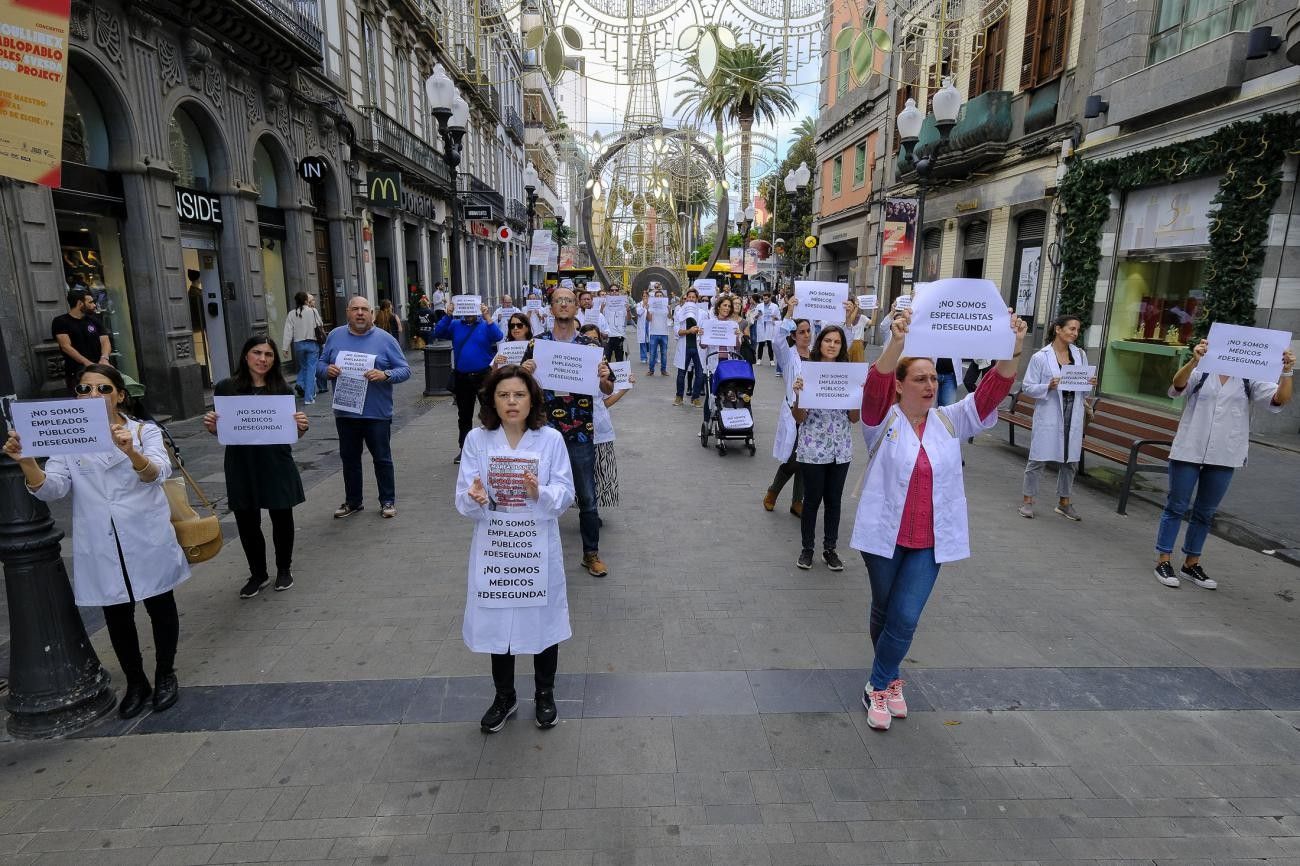 Marea Blanca, por la consolidación en la calle Triana en Las Palmas de Gran Canaria