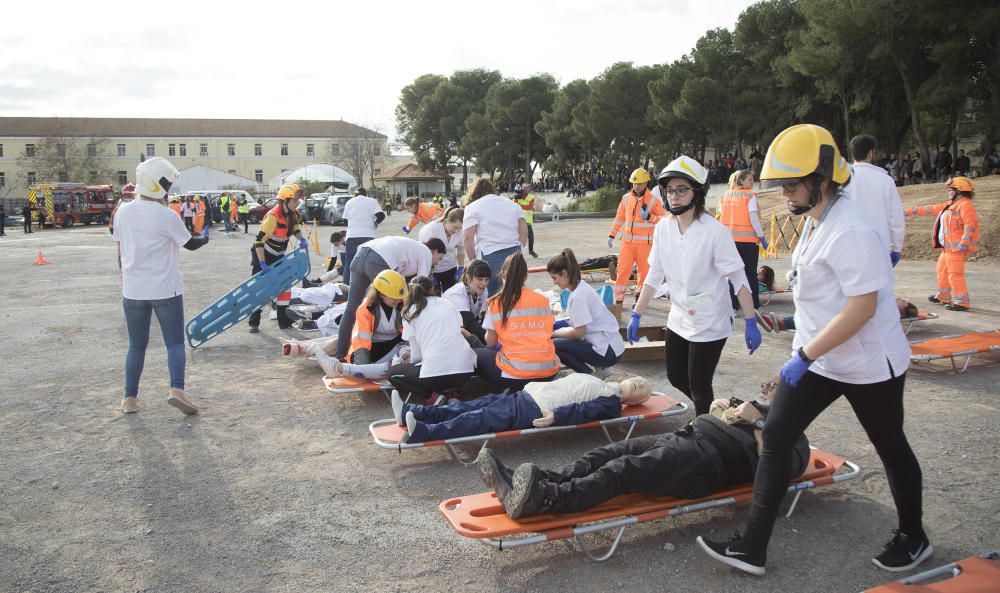 Simulacro de la Escuela de Enfermería de Castelló