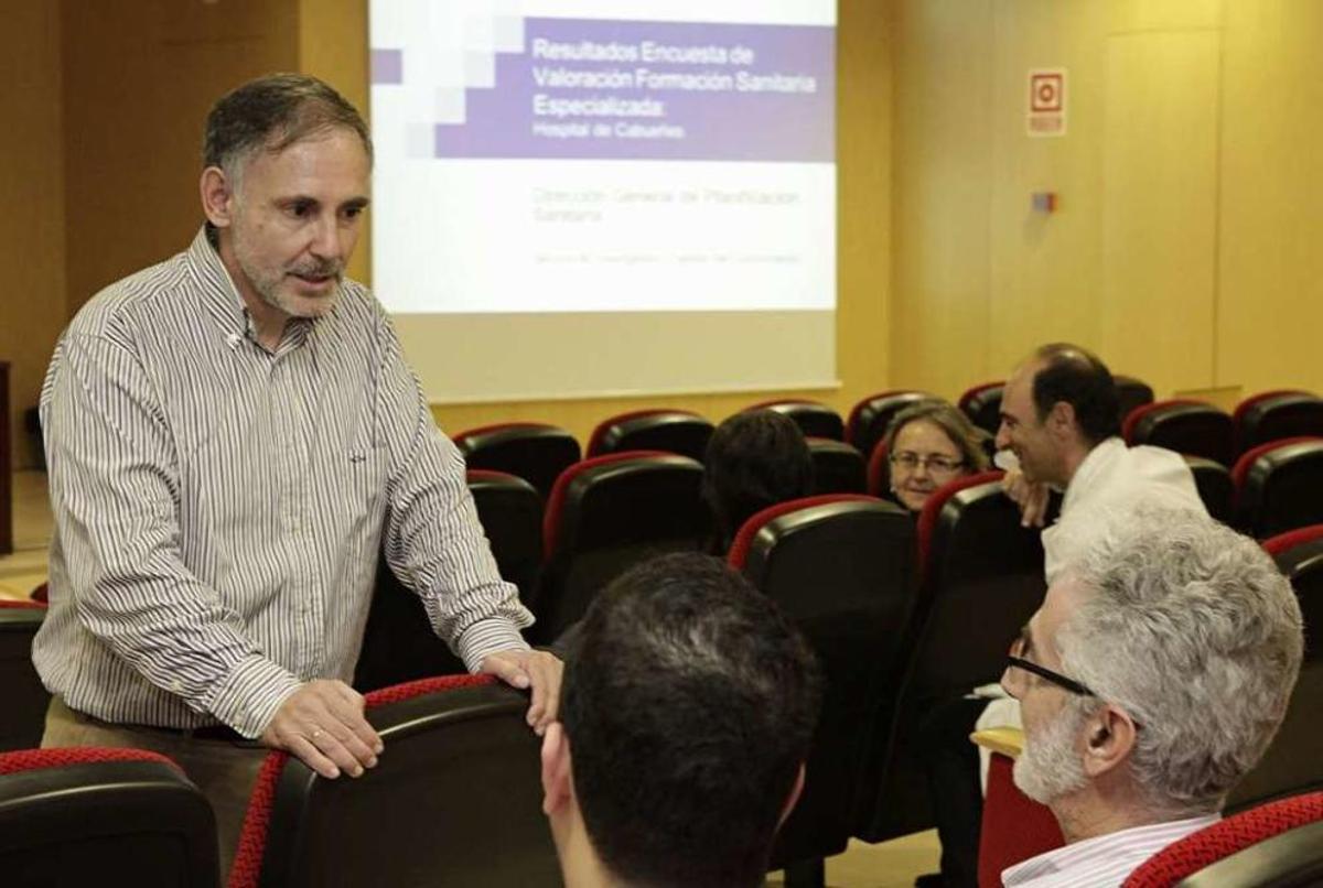 Vicente García, ayer, en el Hospital de Cabueñes.