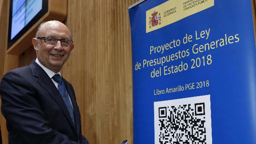 Cristóbal Montoro ayer durante la presentación de los presupuestos.