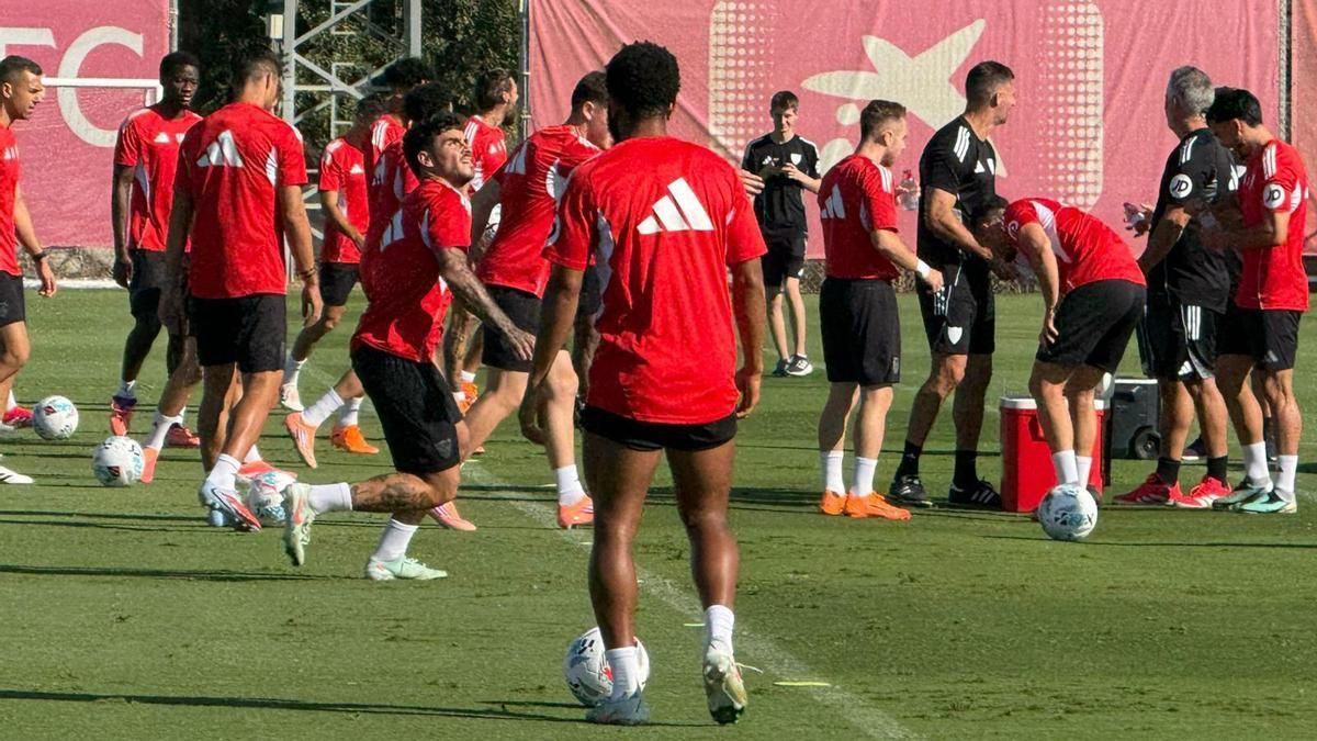 Entrenamiento del Sevilla FC este viernes en la CD José Ramón Cisneros Palacios