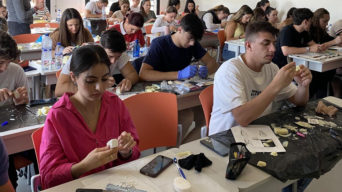 Alumnado de Odontología durante el taller.