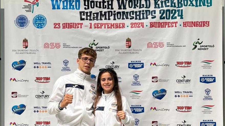 Andrea Martínez y Borja Moreno compiten en el Mundial de Kickboxing