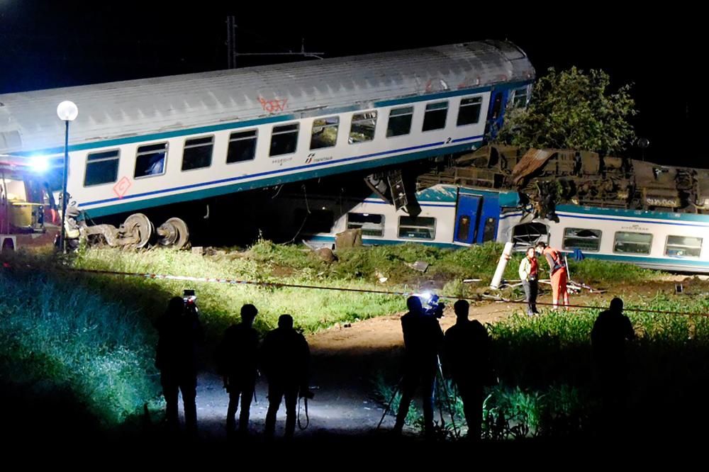 Accidente de tren en Italia