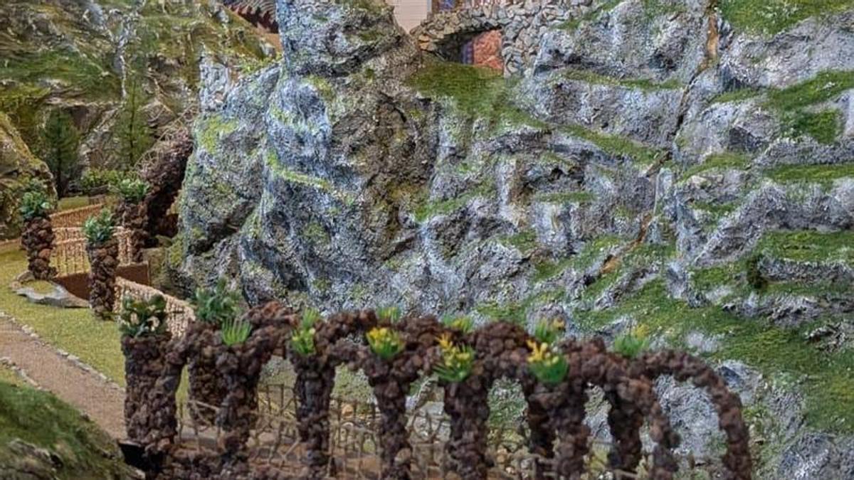 Un detall d'una de les maquetes