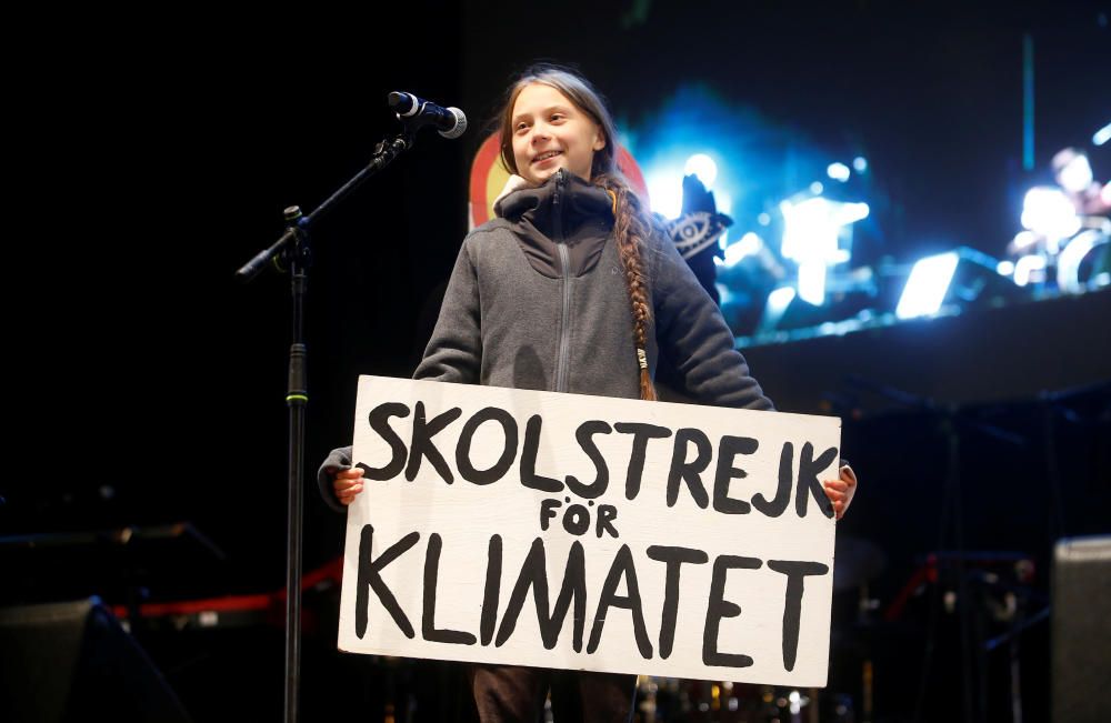 Greta Thunberg, en la Marcha por el Clima.