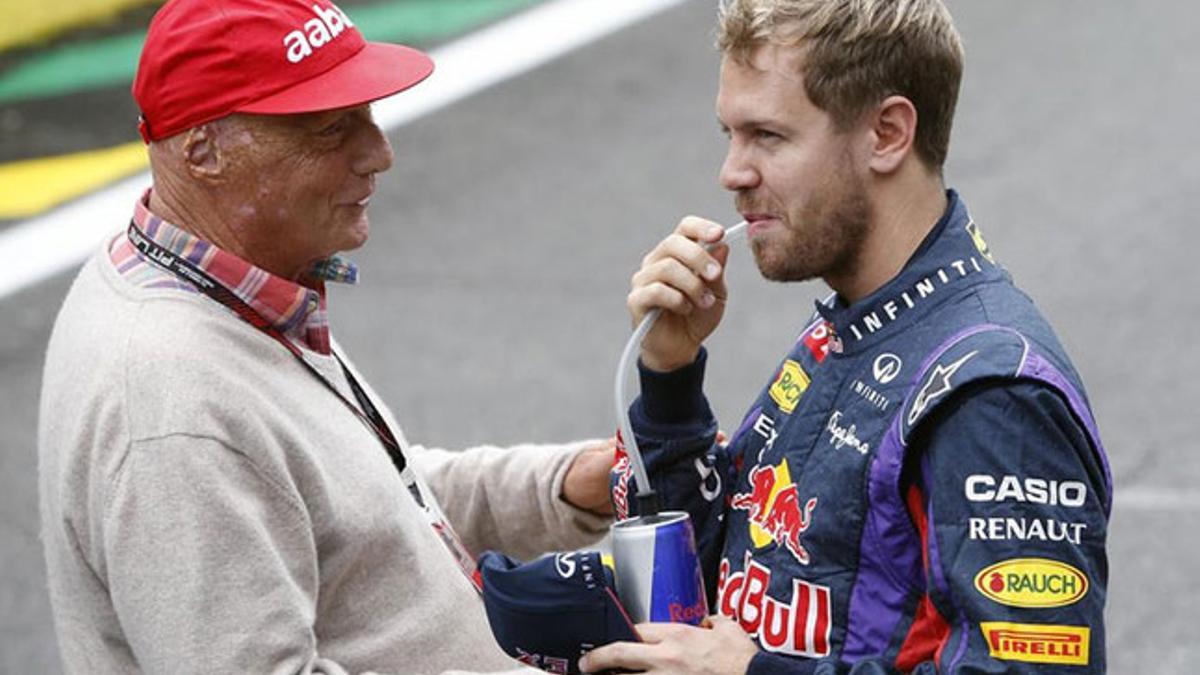 Lauda y Vettel, juntos en una foto de archivo de esta temporada