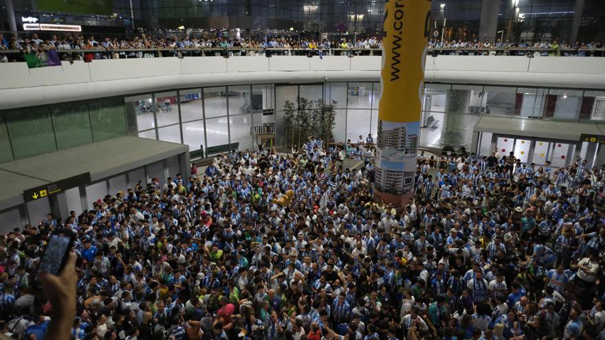 La afición despedirá en el aeropuerto al Málaga CF antes de viajar a Las Palmas