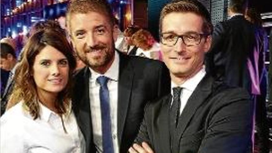 L&#039;equip del TN format per: Ariadna Oltra, Toni Cruanyes i Carles Prats.