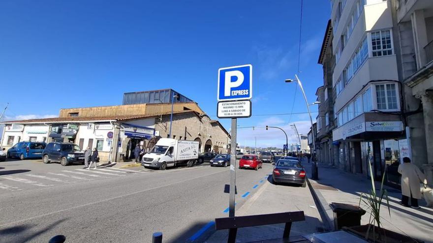 Vista del nuevo aparcamiento exprés en Cambados. |  FdV