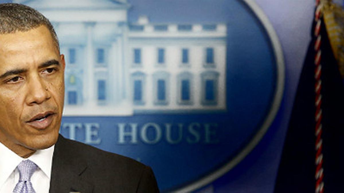 Obama durante la rueda de prensa. AFP