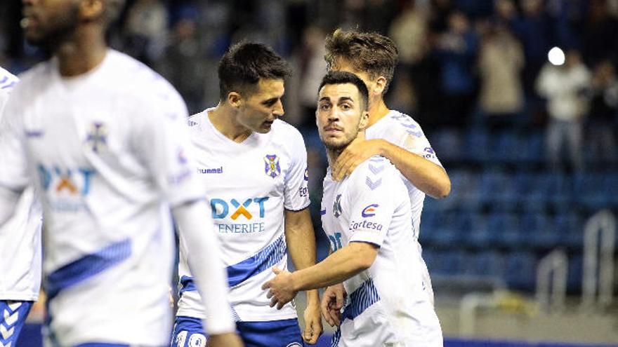 Joselu, celebrando el gol que le marcó al Real Valladolid.