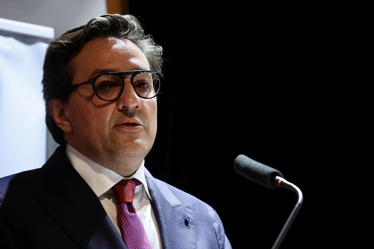 Darío Gil, durante su intervención este lunes por la tarde en Murcia.