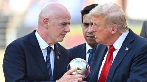 Donald Trump, presidente de Estados Unidos, con Gianni Infantino, presidente de la FIFA