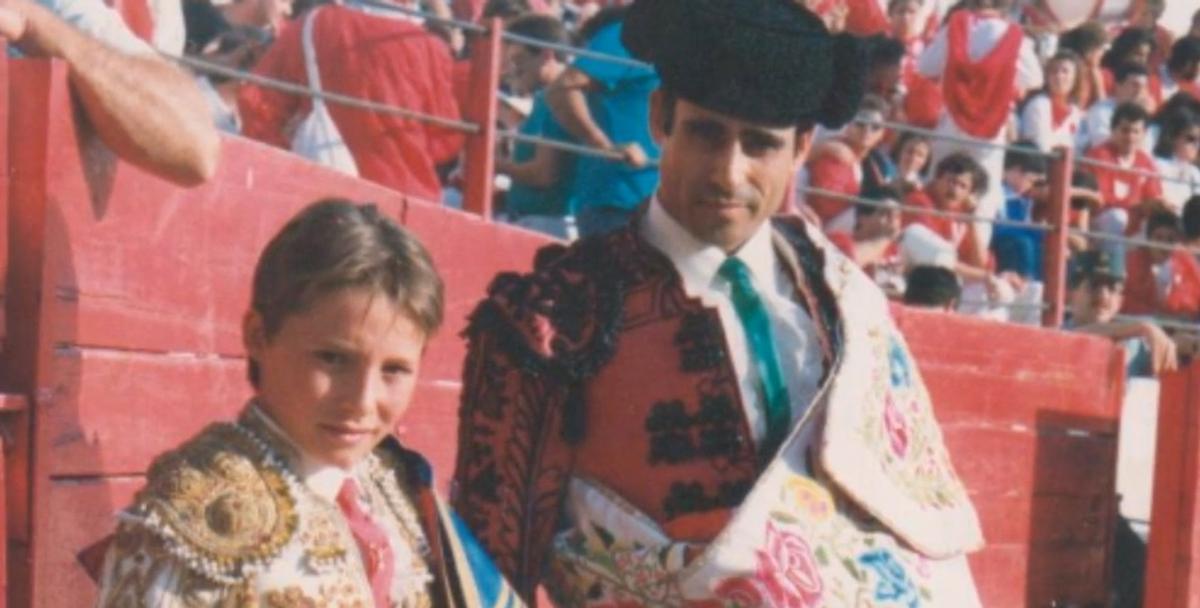 Rafael Guerrero junto a Diego Urdiales, un niño entonces.