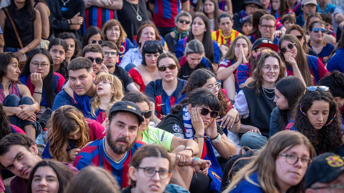 Ambiente en Barcelona por la  final de la Champions femenina Barça-Arsenal