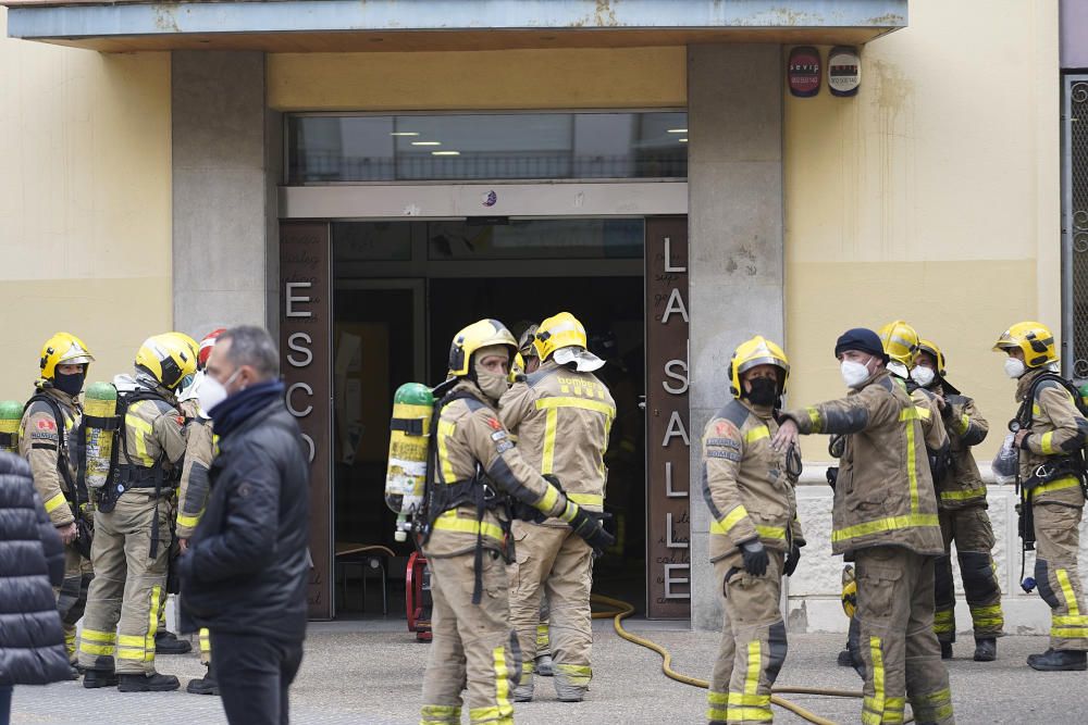 Incendi al col·legi La Salle de Girona