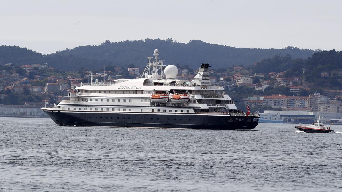 El Seadream I se convirtió este agosto en el primer crucero en visitar Vigo desde el inicio de la pandemia.