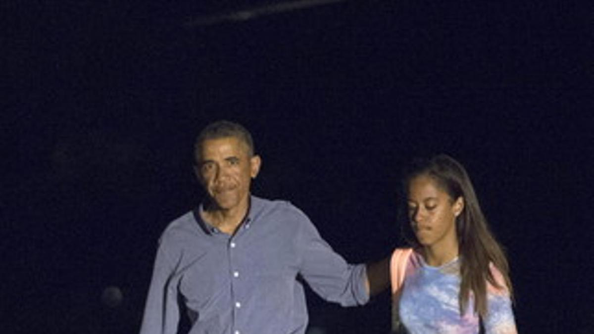 El presidente Obama y su hija Malia, en Washington, en agosto del año pasado.