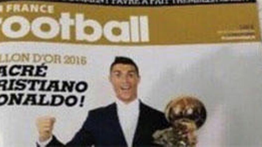 La portada de France Football con Cristiano con el Balón de Oro