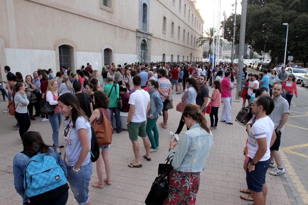 Aspirantes en uno de los tribunales de Cartagena