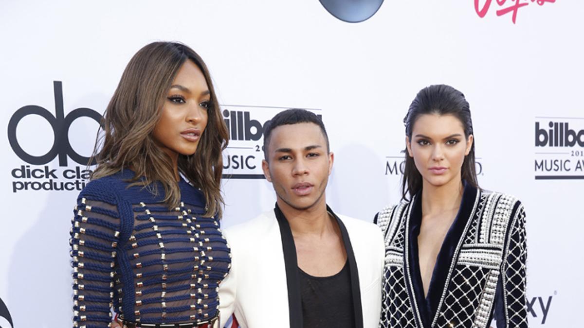 Jourdan Dunn Olivier Rousteing y Kendall Jenner en los Billboard Music Awards 2015