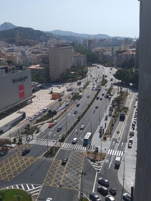 La avenida de Andalucía queda libre de las obras del metro de Málaga tras diez años.