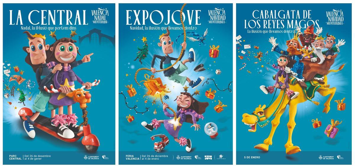 Los carteles de los tres grandes eventos de Navidad, de Cristóbal Aguiló