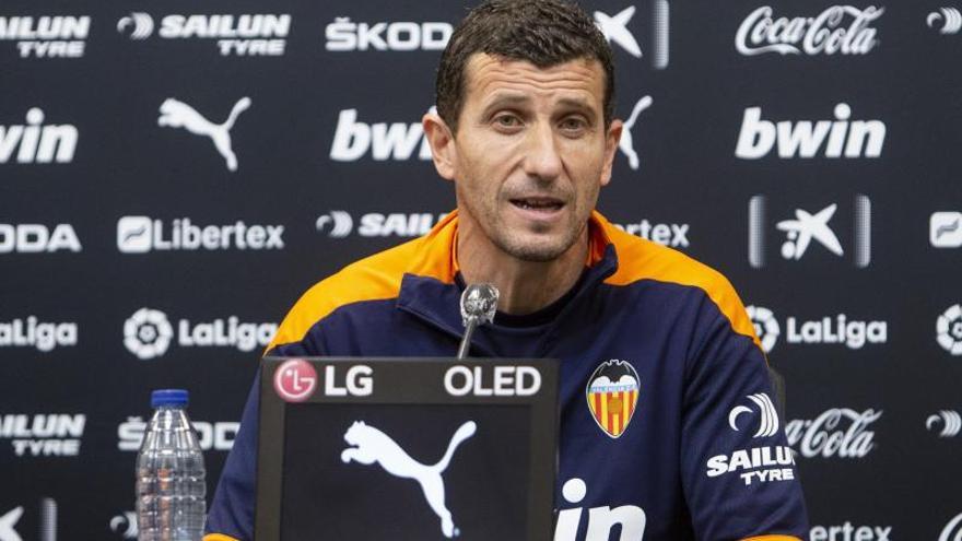 Javi Gracia, ayer, en sala de prensa. | LÁZARO DE LA PEÑA / VCF