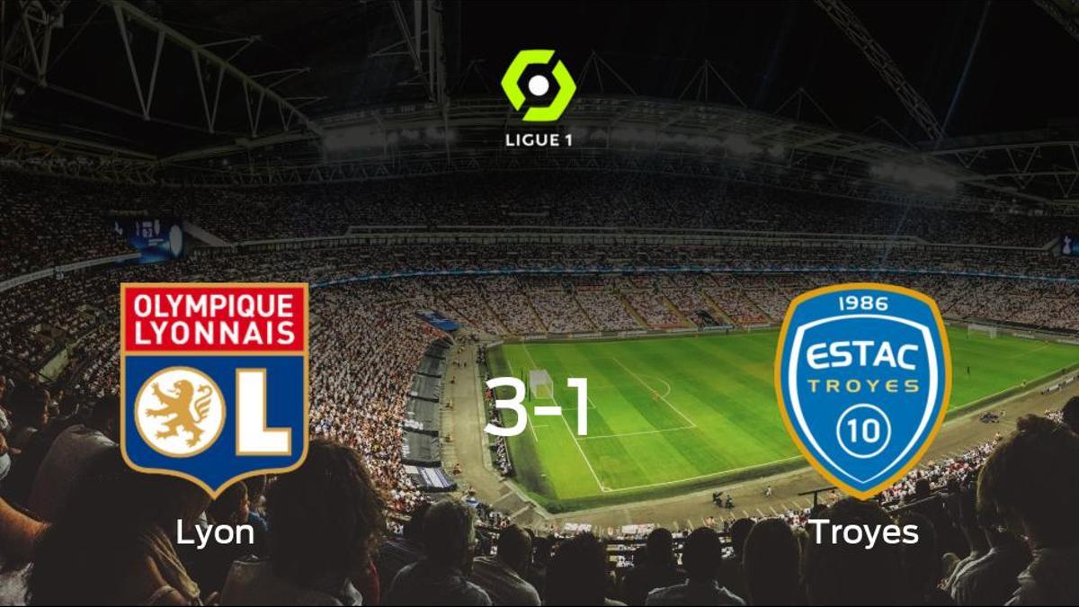 Triunfo 3-1 del Olympique Lyon frente al Troyes