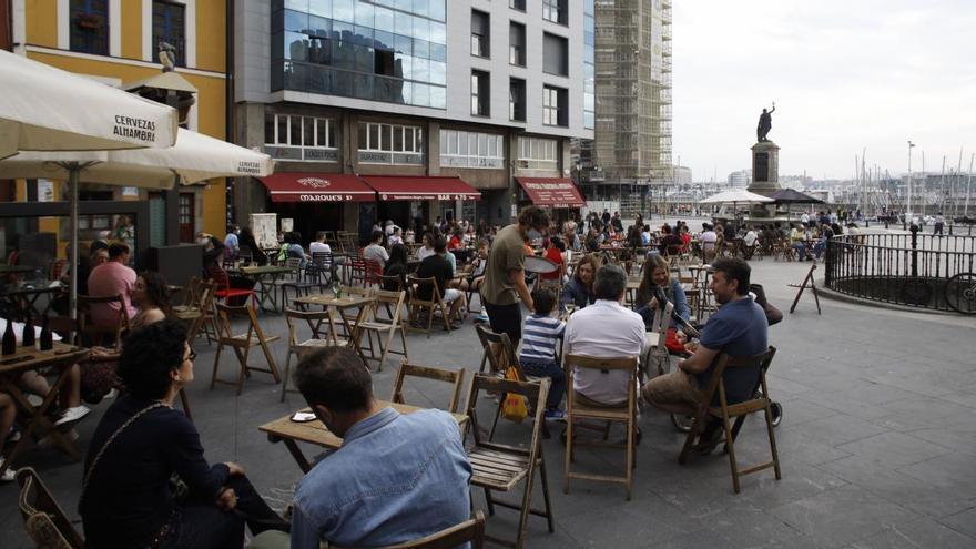 Ambiente de terrazas en Gijón