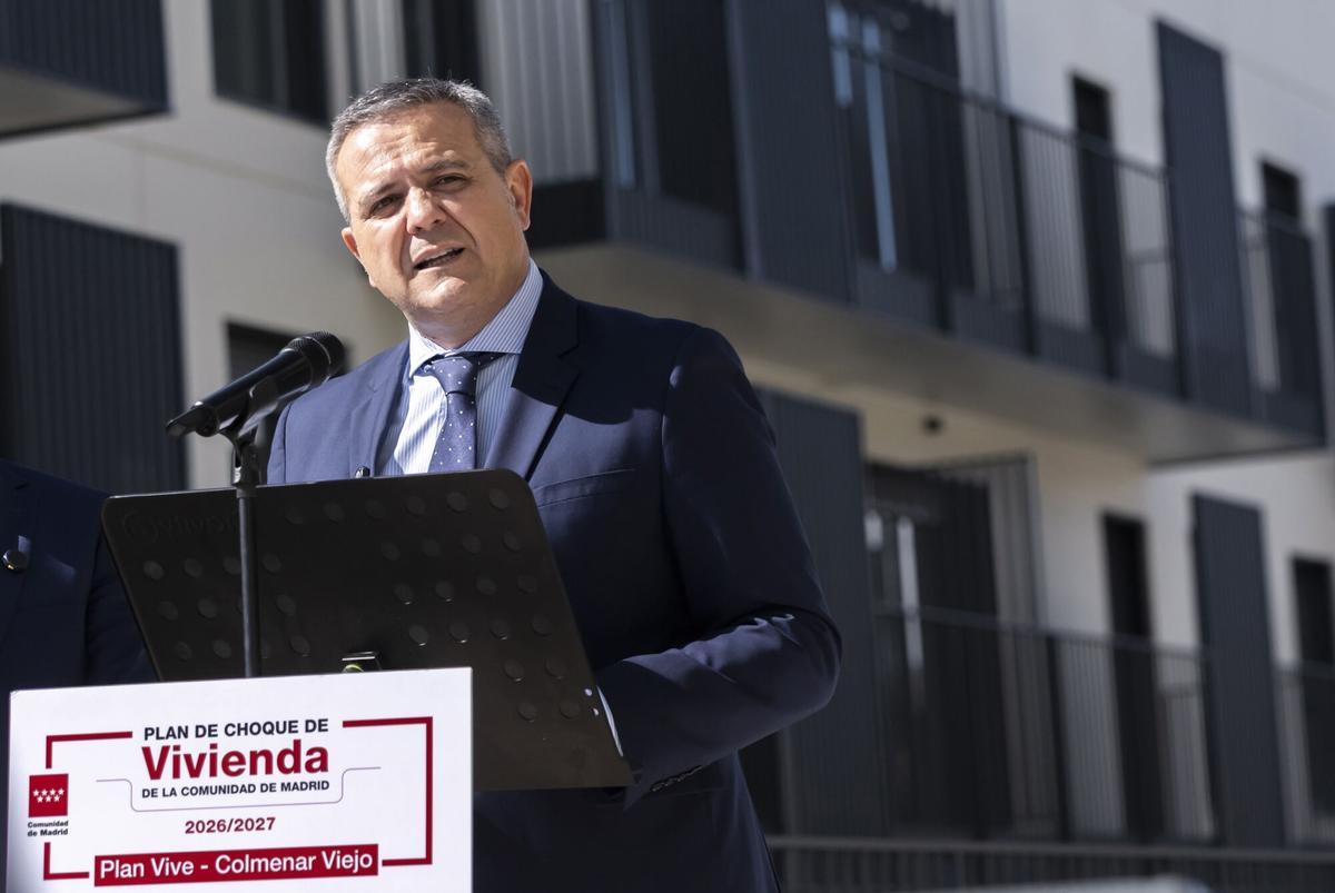 14/04/2026 El consejero de Vivienda, Transportes e Infraestructuras, Jorge Rodrigo ECONOMIA COMUNIDAD DE MADRID