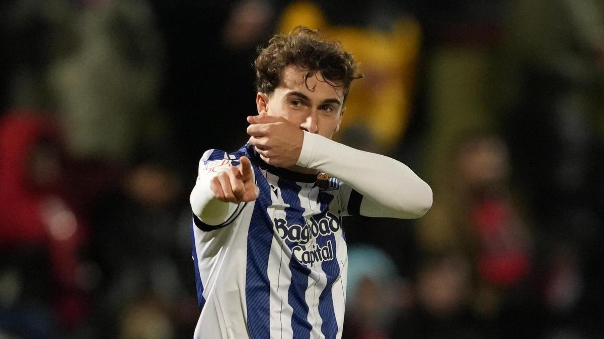 Mikel Goti con la Real Sociedad.
