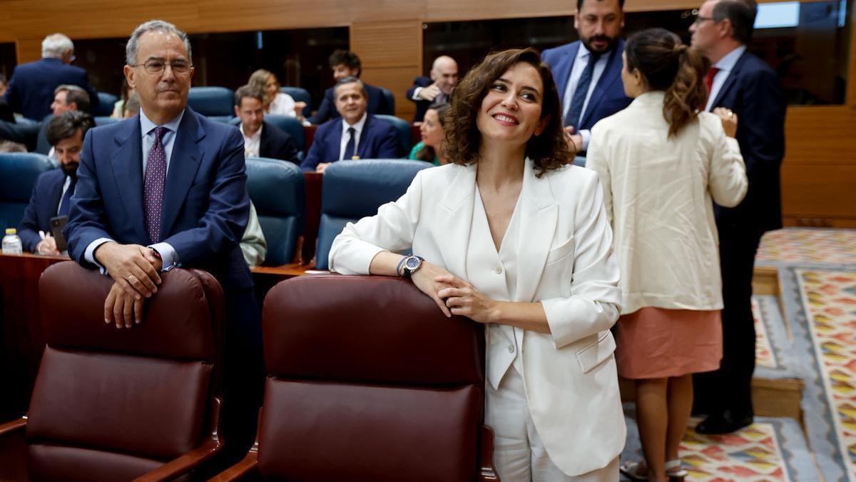 Isabel Díaz Ayuso el día de la Constitución de la Asamblea de Madrid.